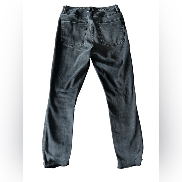 GOOD AMERICAN High Rise Good Waist Crop Skinny Jeans Washed Black Size 4 / 27 - Picture 8 of 10